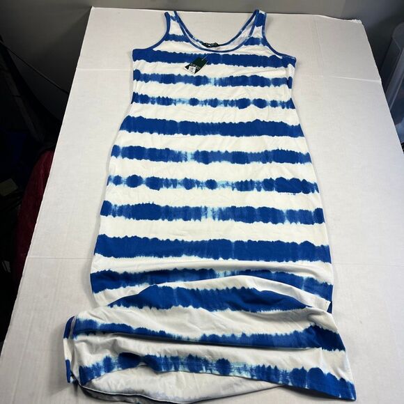 Lauren Ralph Lauren Dresses & Skirts - Lauren Ralph Lauren Maxi Tank Dress Tie Dye Sleeveless Beachy Resortwear XL NEW
